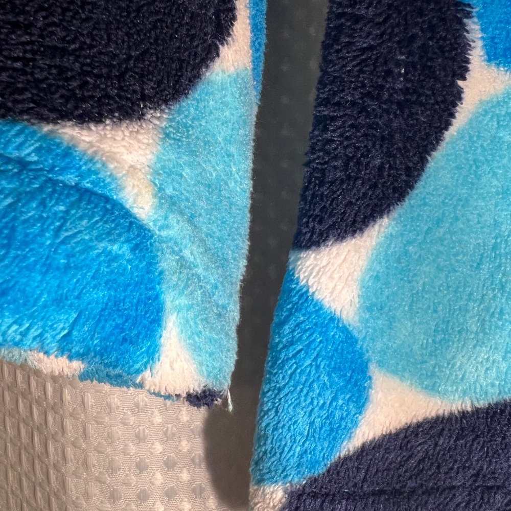 Hanna Andersson Plush Blue and Black Polka Dot fleece jacket - Picture 11 of 15